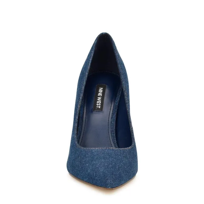Tatiana Pointy Toe Pumps Blue Women Nine West Heels