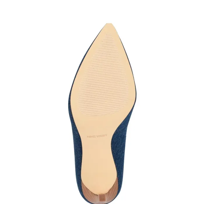 Tatiana Pointy Toe Pumps Blue Women Nine West Heels
