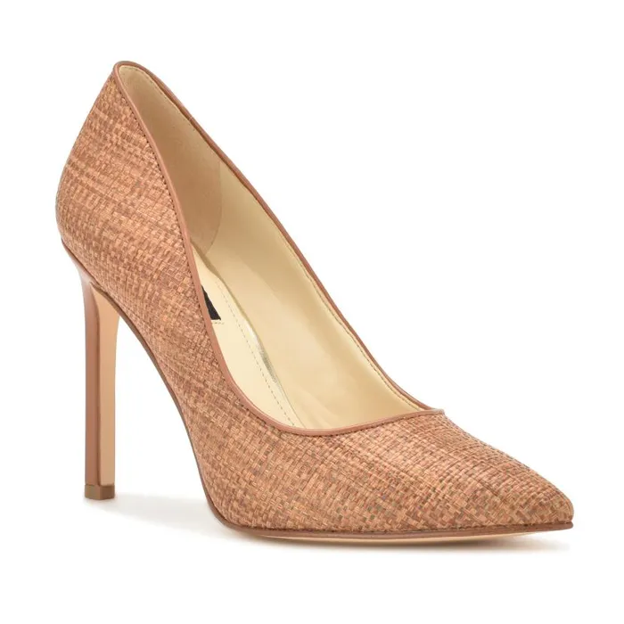Tatiana Pointy Toe Pumps Brown Women Nine West Heels