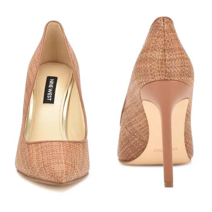 Tatiana Pointy Toe Pumps Brown Women Nine West Heels