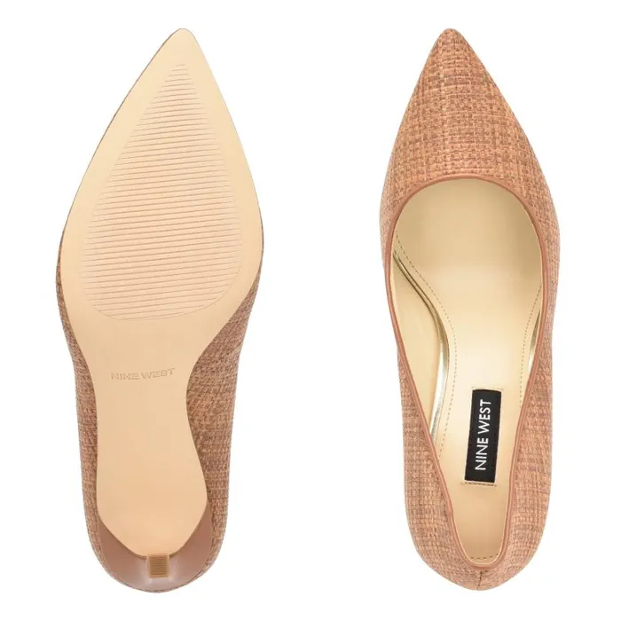 Tatiana Pointy Toe Pumps Brown Women Nine West Heels