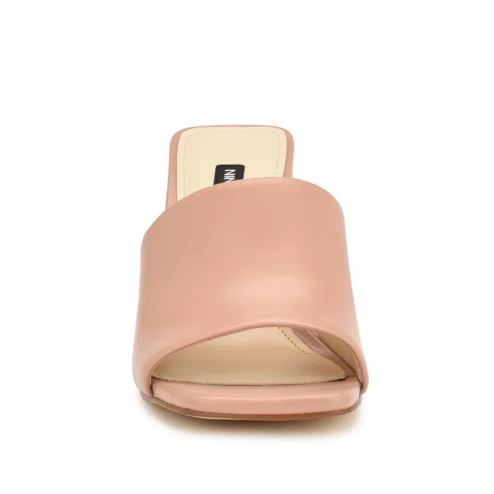 Teice Heeled Slide Sandals Nude Women Nine West Heels