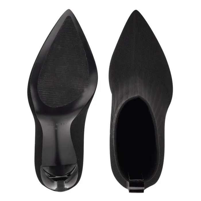 Teoy Dress Booties Black Knit Women Nine West Boots and Booties