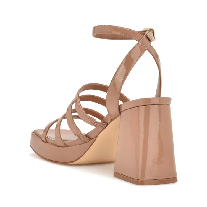 Teriss Strappy Platform Sandals Clay Patent Women Nine West Sandals