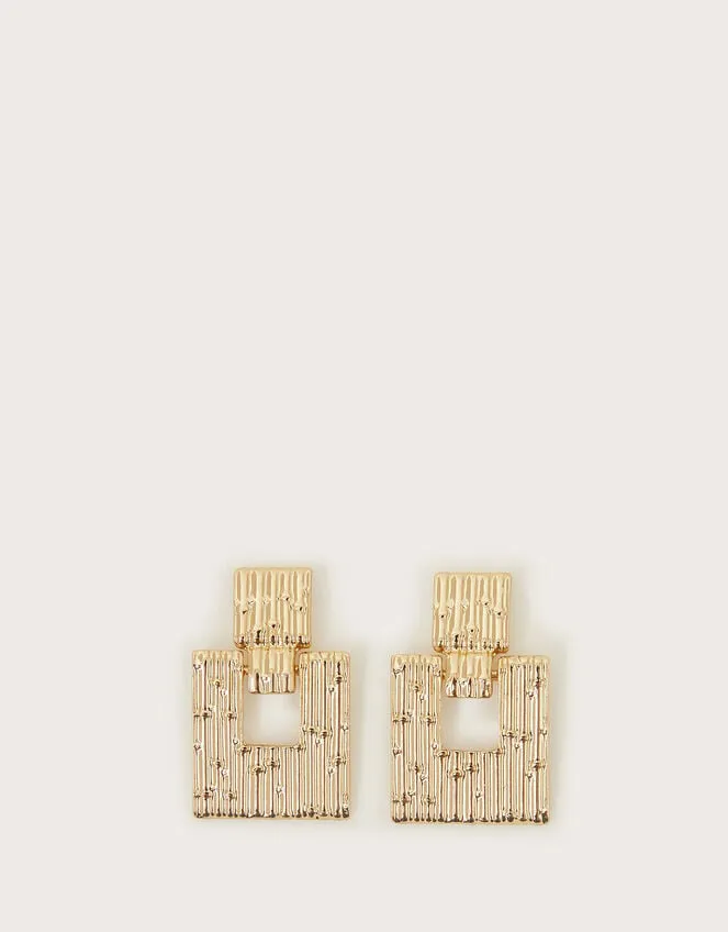 Textured Square Earrings Women Monsoon Jewellery and Hair