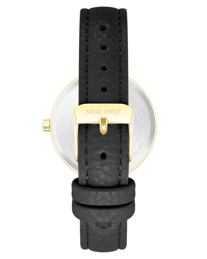 Textured Strap Watch Black WomenMen Nine West Watches