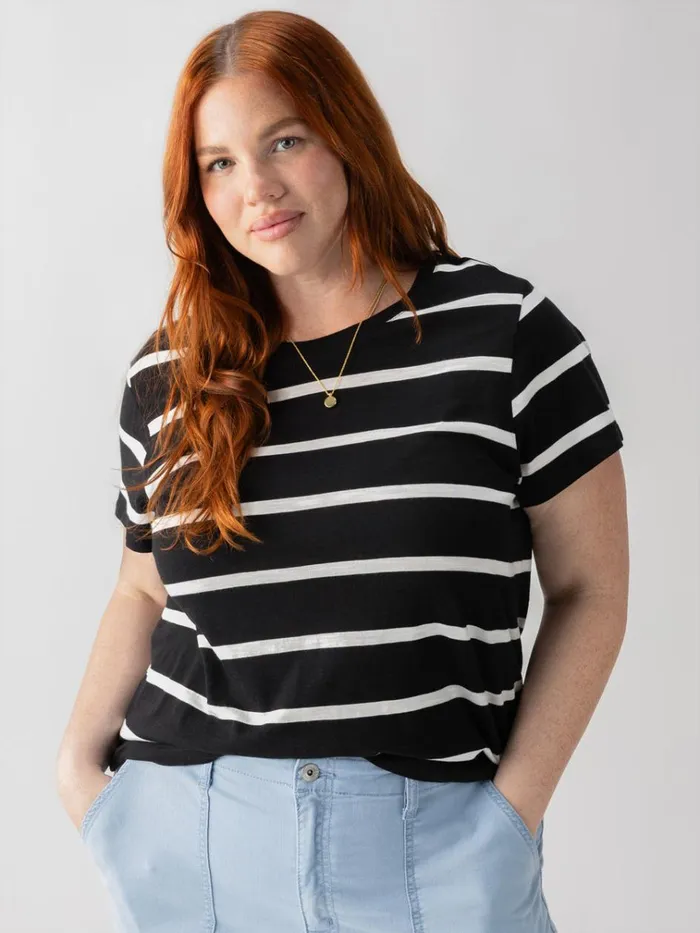 The Perfect Tee Black Stripe Inclusive Collection Women Sanctuary Clothing Tees and Tops The Perfect Tee Black Stripe Inclusive Collection Women Sanctuary Clothing Tees and Tops