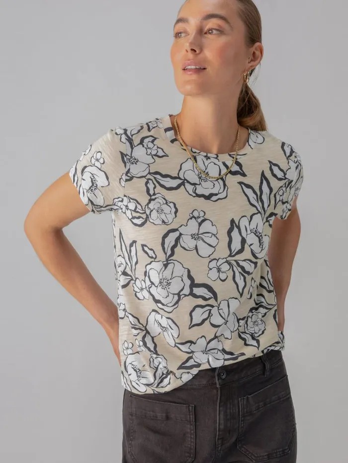 The Perfect Tee Neutral Floral Women Sanctuary Clothing Tees and Tops
