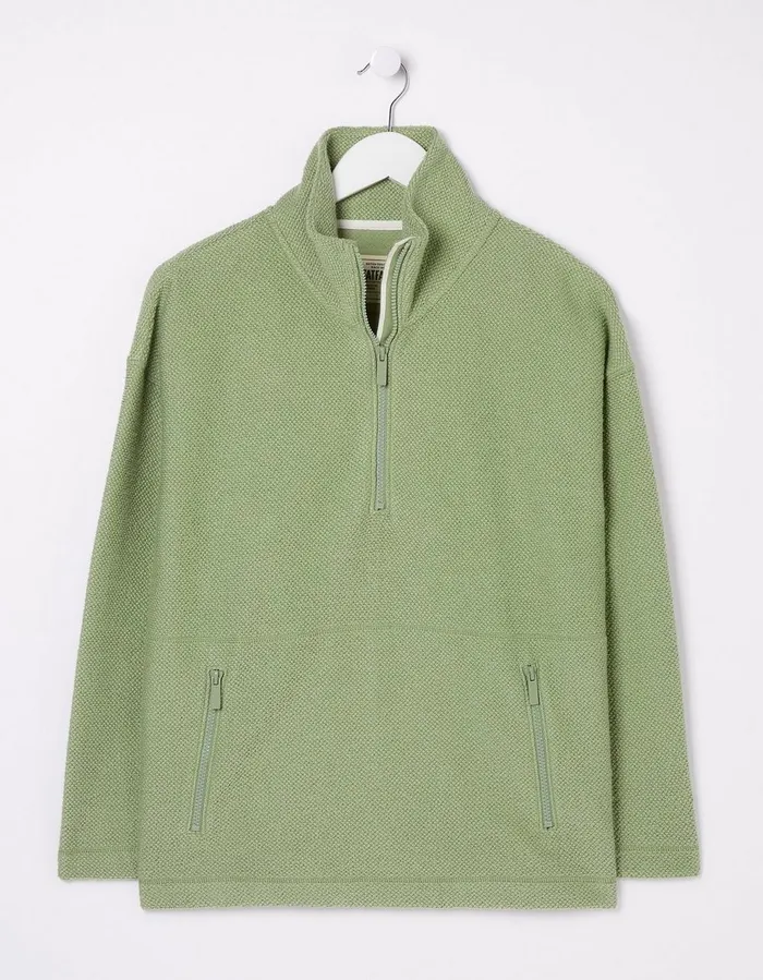 Thea Half Neck Sweatshirt Sage Green Women FatFace Sweatshirts and Hoodies
