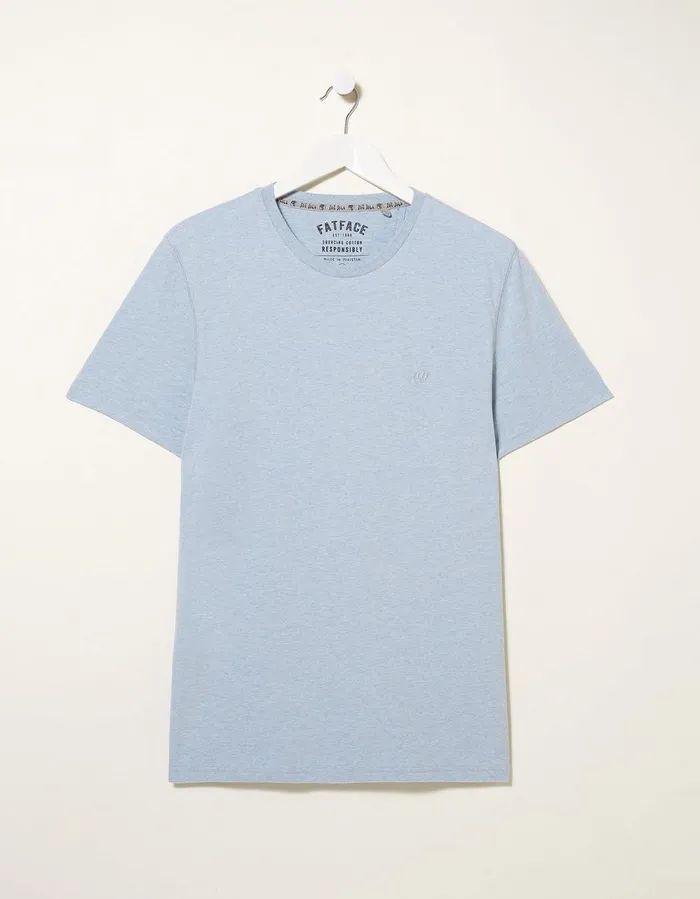 Three Pack Crew Neck TShirts Blue Men FatFace Nightwear and Pyjamas