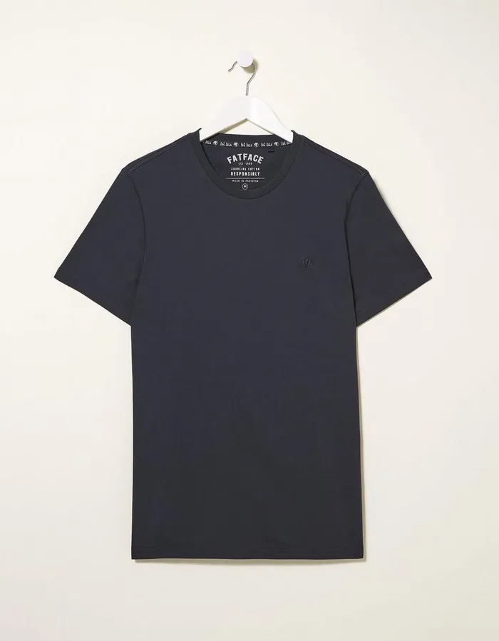 Three Pack Crew Neck TShirts Blue Men FatFace Nightwear and Pyjamas