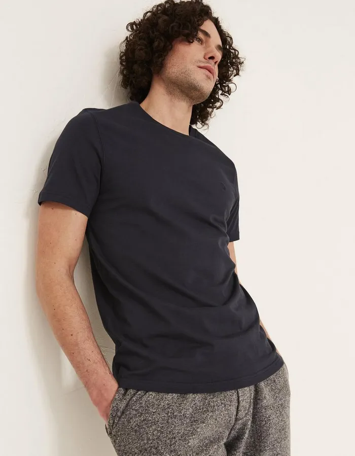 Three Pack Crew Neck TShirts Blue Men FatFace Nightwear and Pyjamas