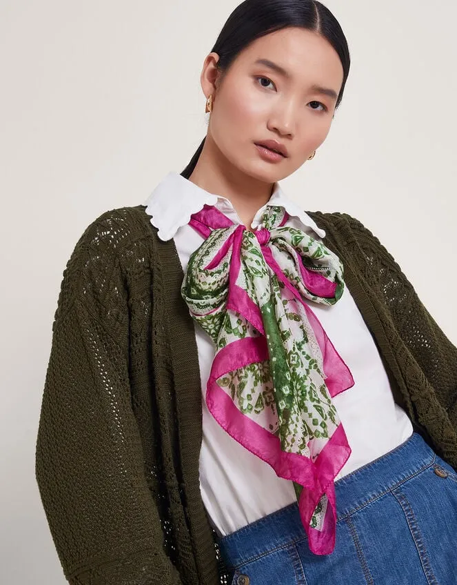 Tile Print Silk Scarf Women Monsoon Scarves