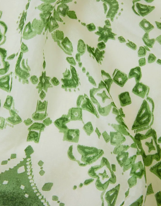 Tile Print Silk Scarf Women Monsoon Scarves