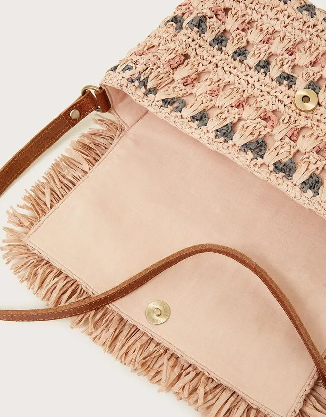 Tonal Raffia CrossBody Bag Women Monsoon Bags and Purses