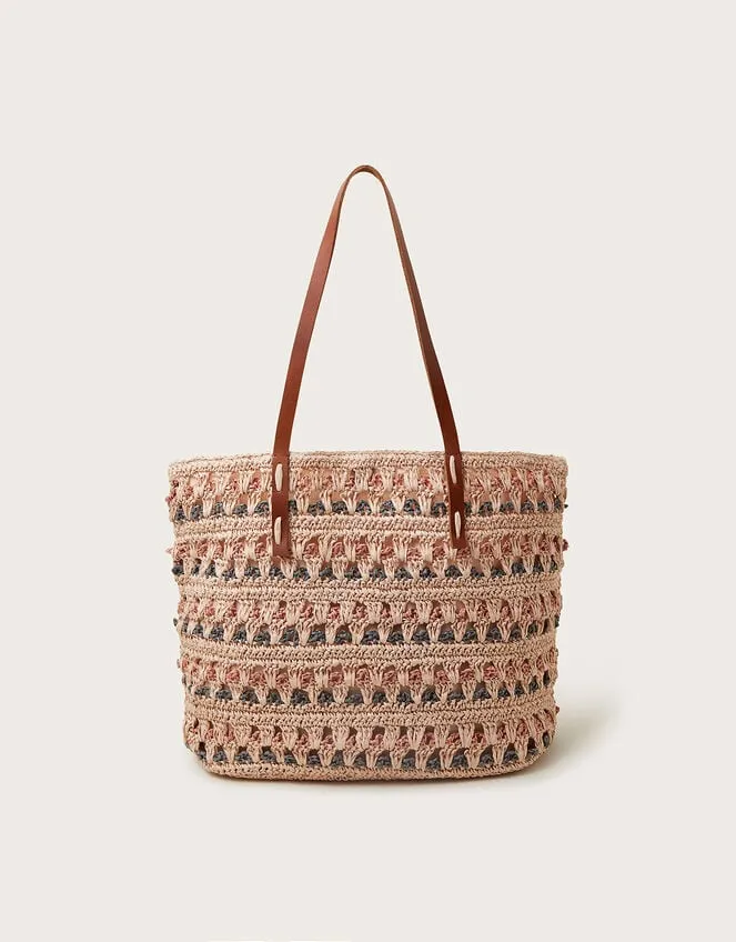Tonal Raffia Shopper Bag Women Monsoon Bags and Purses