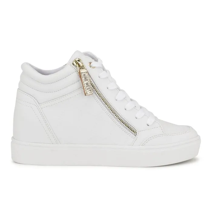 Tons High Top Hidden Wedge Sneakers White Women Nine West Sneakers