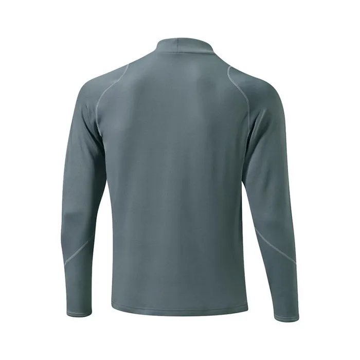 Tops Men Mizuno Breath Thermo Biogear Base Layer Charcoal Grey