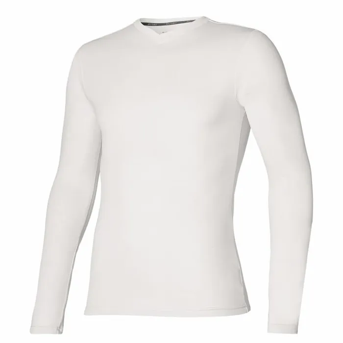 Tops Men Mizuno Bt Under V Neck Longsleeve White