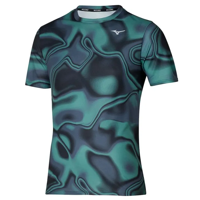 Tops Men Mizuno Core Graphic Tee Mineral Blueblack