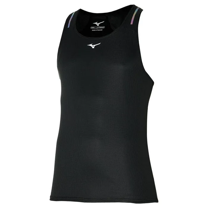 Tops Men Mizuno Dryaeroflow Tank Black