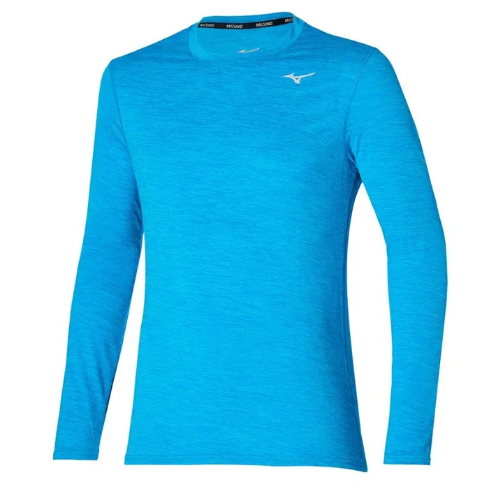 Tops Men Mizuno Impulse Core Ls Tee Hawaiian Ocean