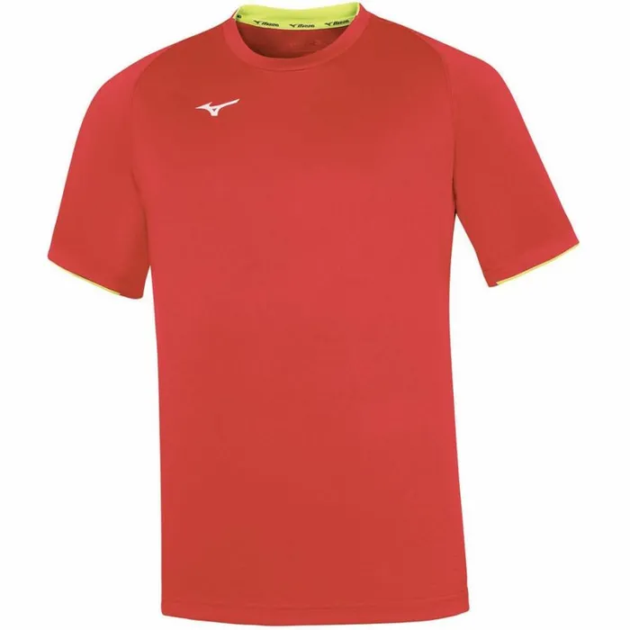 Tops Men Mizuno Men Core Ss Tee Redyellow Fluo