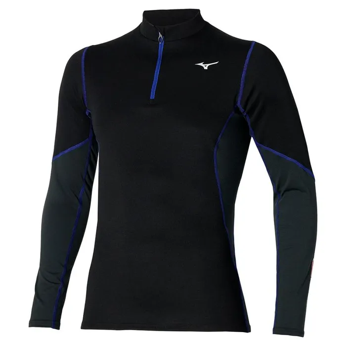 Tops Men Mizuno Merino Wool HZ Blacksurf Blue