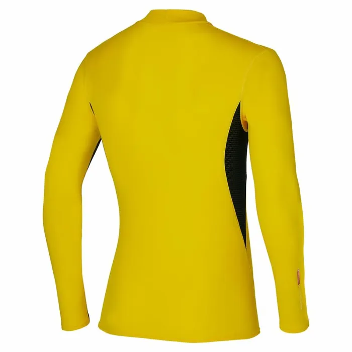 Tops Men Mizuno Mid Weight High Neck Cyber Yellow