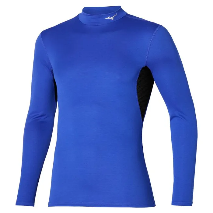 Tops Men Mizuno Mid Weight High Neck Surf Blue