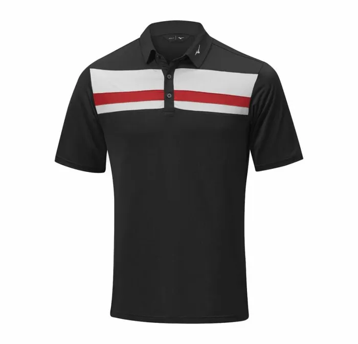 Tops Men Mizuno Quick Dry Citizen Polo Black