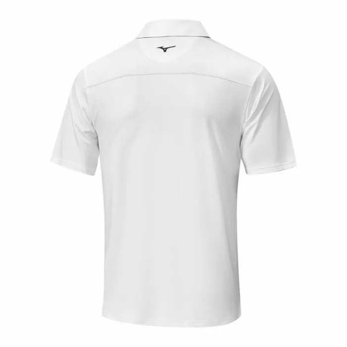 Tops Men Mizuno Quick Dry Citizen Polo White Tops Men Mizuno Quick Dry Citizen Polo White