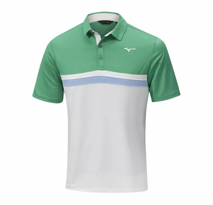 Tops Men Mizuno Quick Dry Horizon Polo Mint