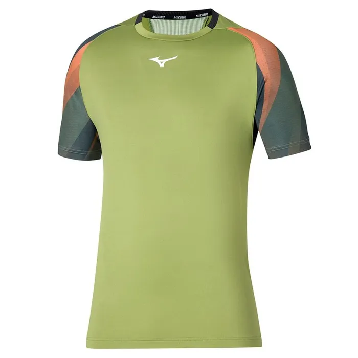 Tops Men Mizuno Release Shadow Tee Calliste Green