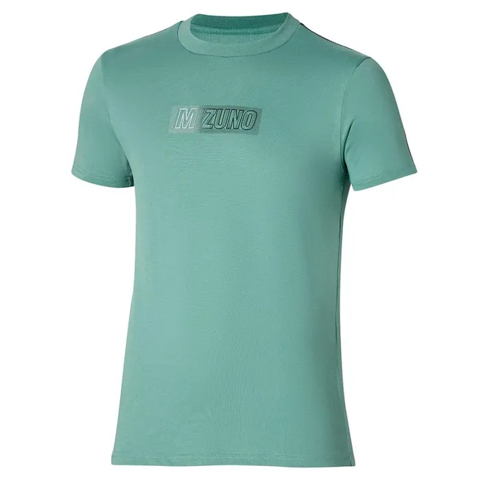 Tops Men Mizuno Release Tape Tee Mineral Blue