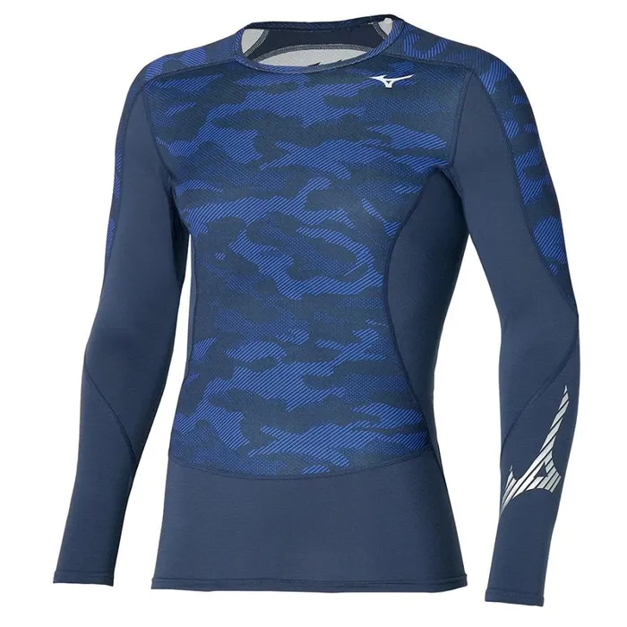 Tops Men Mizuno Virtual Body G3 Crew Surf Blue