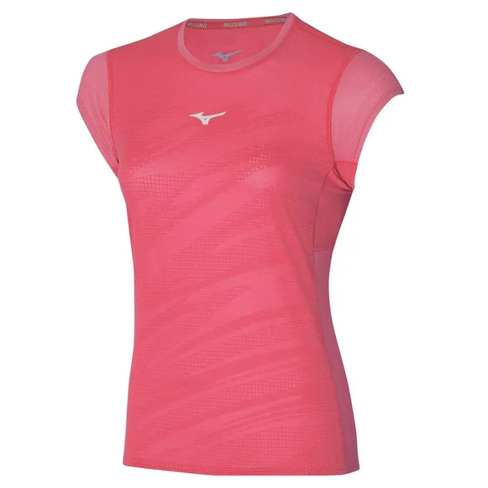 Tops Women Mizuno Aero Tee Sunkissed Coral