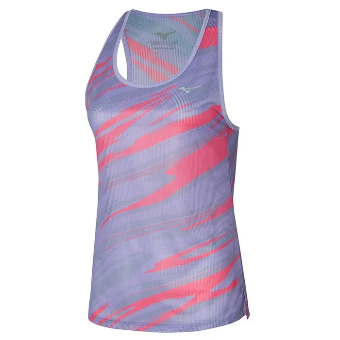Tops Women Mizuno Dryaeroflow Graphic Tank Pastel Lilac