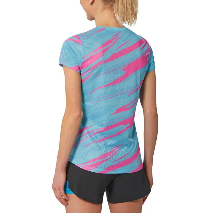 Tops Women Mizuno Dryaeroflow Graphic Tee Antigua Sand
