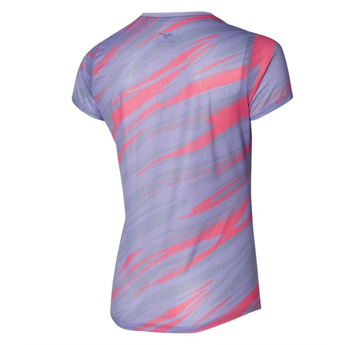 Tops Women Mizuno Dryaeroflow Graphic Tee Pastel Lilac