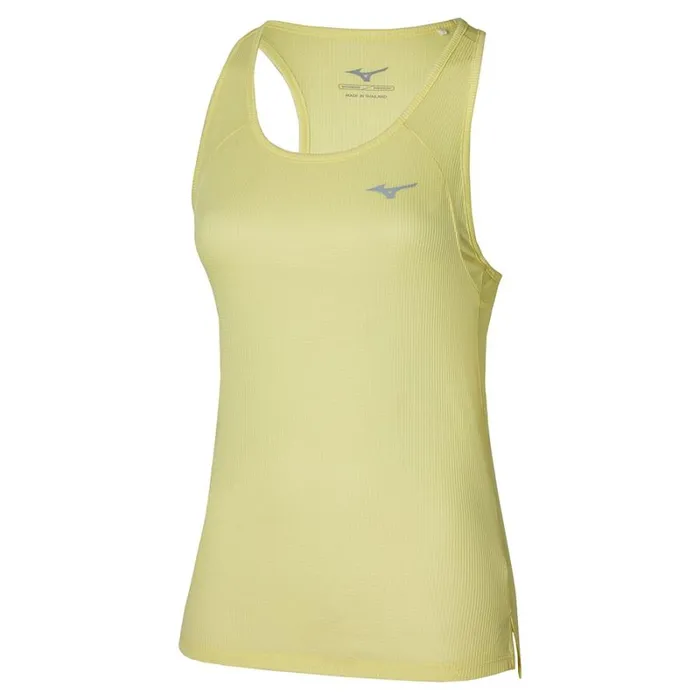 Tops Women Mizuno Dryaeroflow Tank Pale Lime Yellow