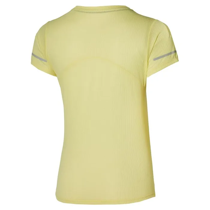 Tops Women Mizuno Dryaeroflow Tee Pale Lime Yellow
