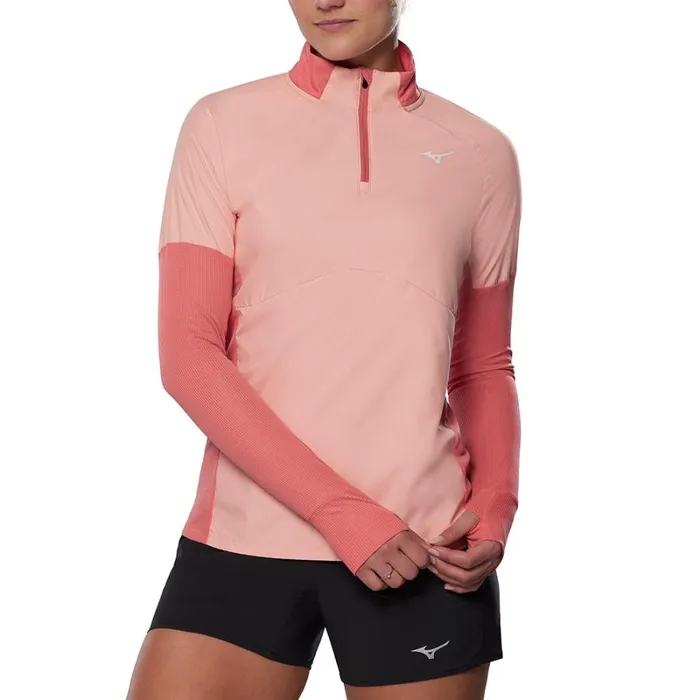 Tops Women Mizuno Hybrid Ls Tee Lantanaapricot Blush