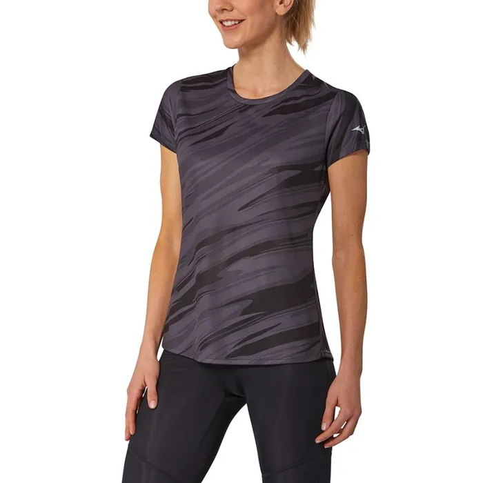 Tops Women Mizuno Impulse Core Graphic Tee Black