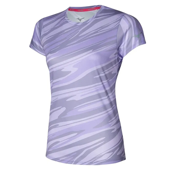 Tops Women Mizuno Impulse Core Graphic Tee Pastel Lilac