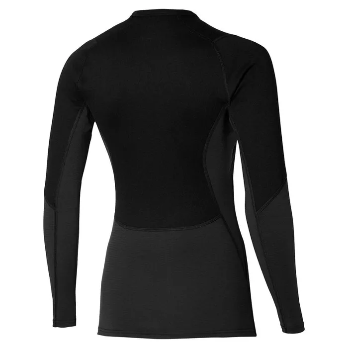 Tops Women Mizuno Merino Wool Crew Black Tops Women Mizuno Merino Wool Crew Black