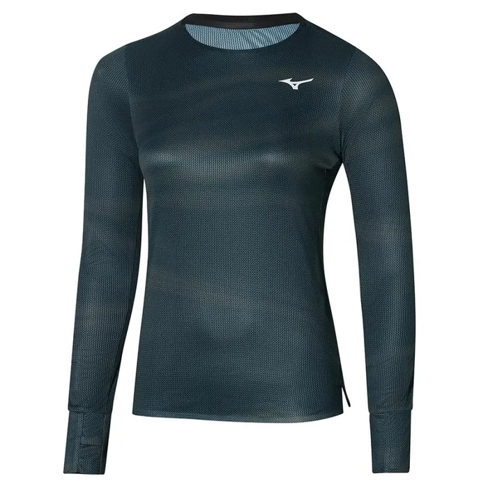 Tops Women Mizuno Premium Aero Ls Tee Black