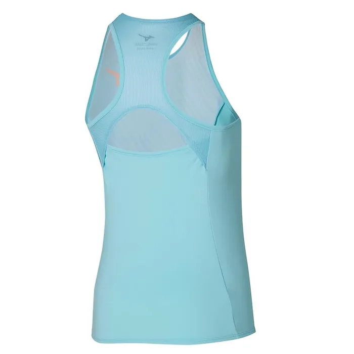 Tops Women Mizuno Printed Tank Tanager Turquoise