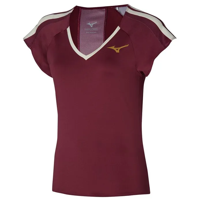 Tops Women Mizuno Printed Tee Cabernet
