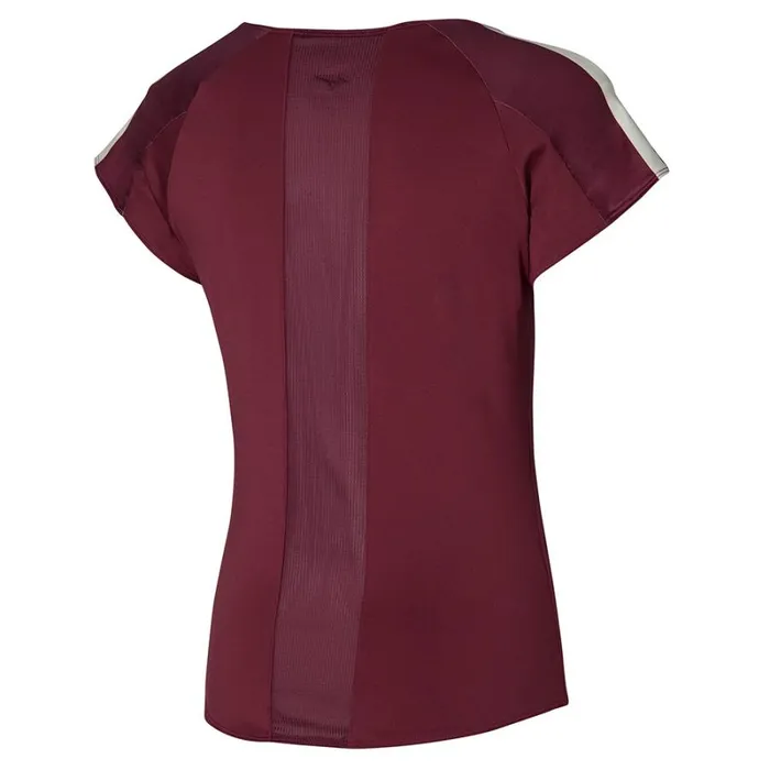 Tops Women Mizuno Printed Tee Cabernet